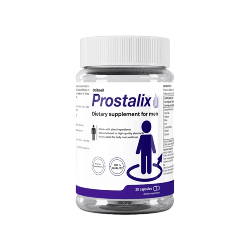 Prostalix, plant-based prostate-support capsules for men in Tanzania, bottle of 20 capsules
